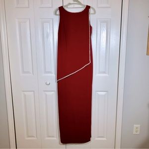 Marine Rhinestone detailed evening gown